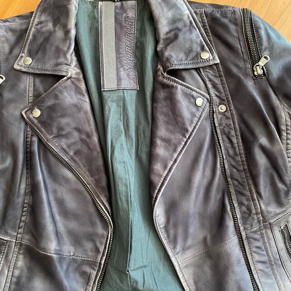 Malibu Road Ombré Leather Jacket - Picture 2 of 8